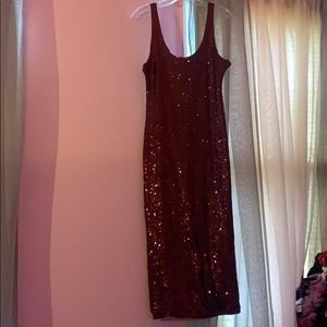 Red long dress